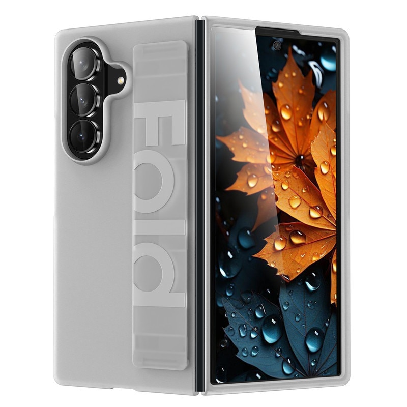 Husa pentru Samsung Galaxy Z Fold7, Prindere Sigura cu Curea Elastica, Protectie Integrala Anti-Soc, Design Durabil, LIXR-03EN®, Alb Mat