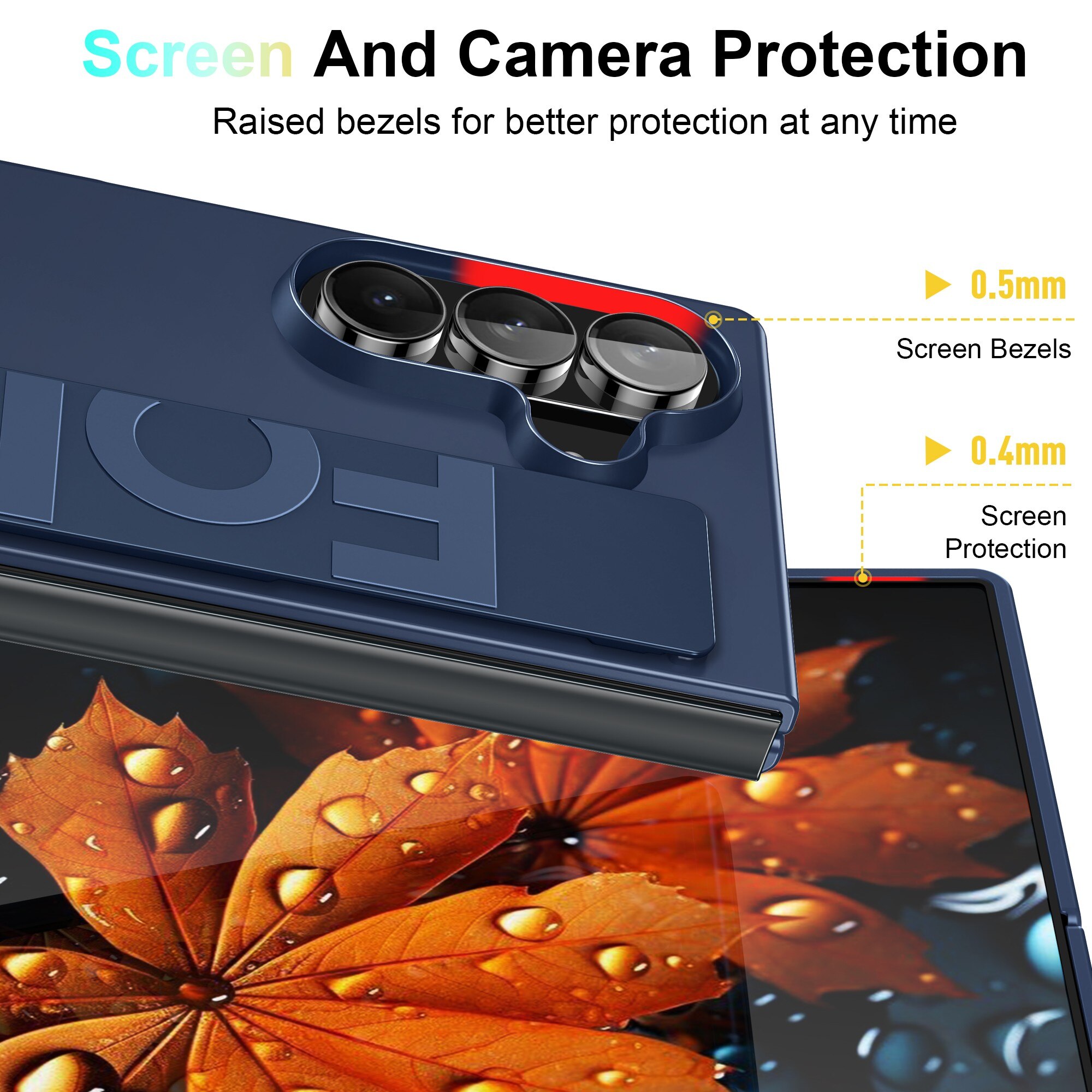 Husa pentru Samsung Galaxy Z Fold7, Prindere Sigura cu Curea Elastica, Protectie Integrala Anti-Soc, Design Durabil, LIXR-03EN®, Alb Mat