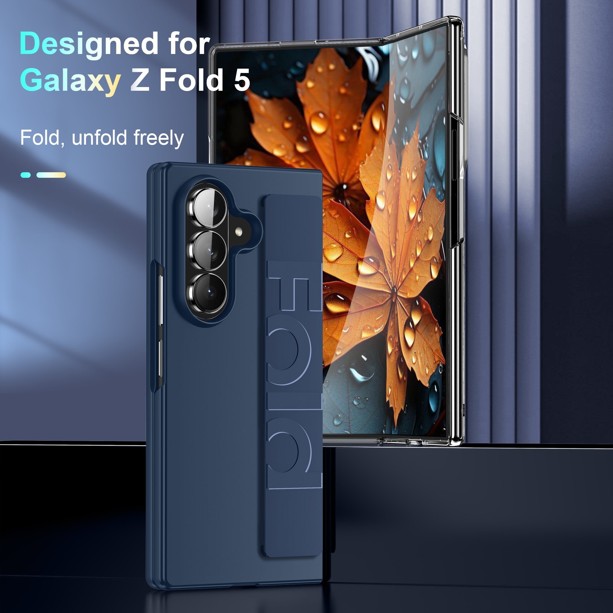 Husa pentru Samsung Galaxy Z Fold7, Prindere Sigura cu Curea Elastica, Protectie Integrala Anti-Soc, Design Durabil, LIXR-03EN®, Alb Mat