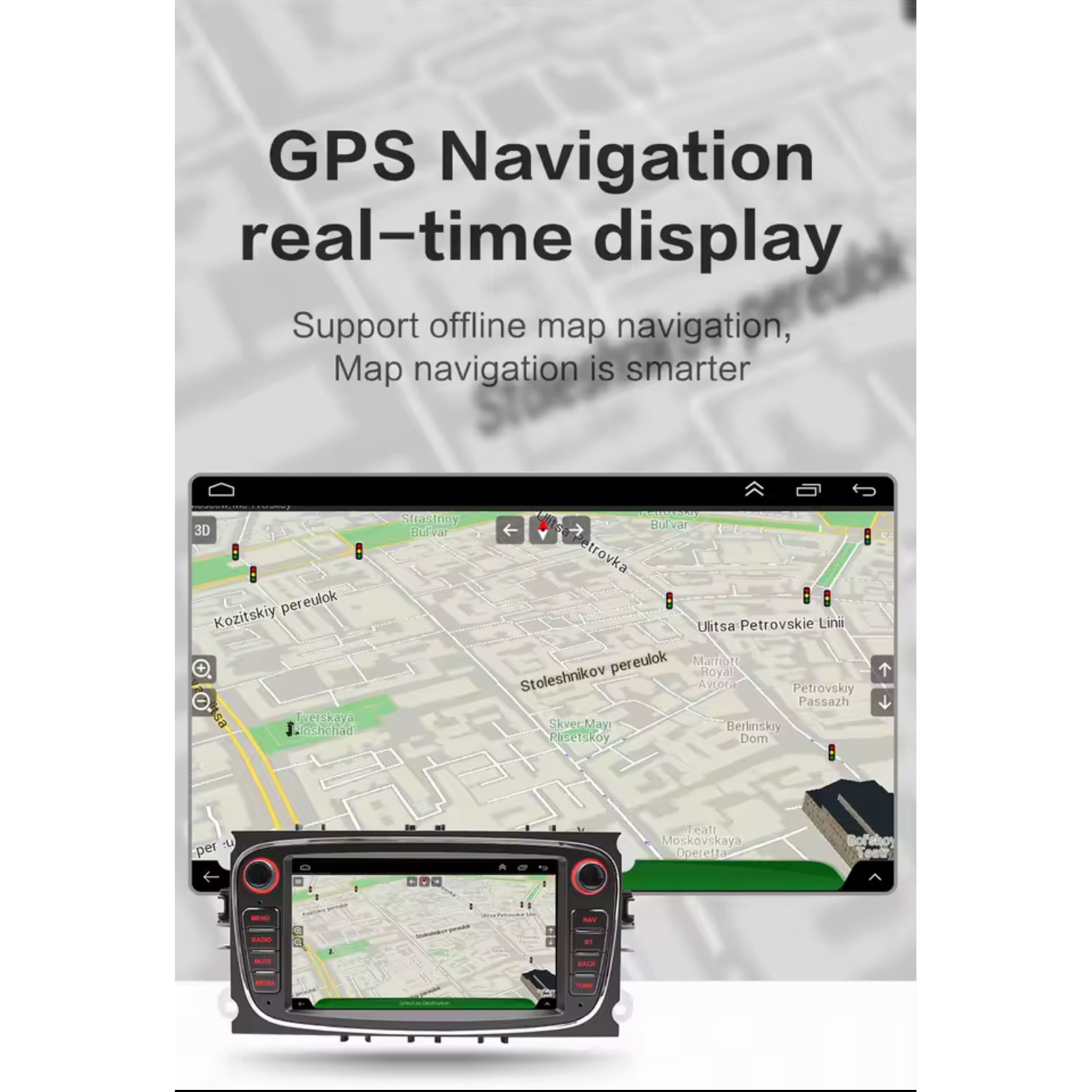 Navigatie Ford Mondeo Focus S Max Transit Galaxy, Android 13, 2GB RAM +32GB ROM, Internet, Aplicatii, Waze, Wi Fi, Usb, Bluetooth, Mirrorlink, Carplay [3]