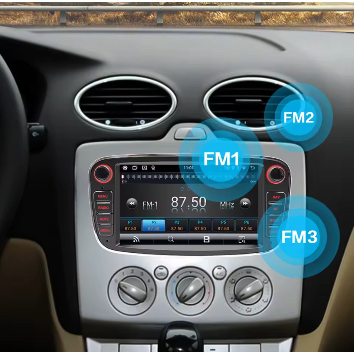 Navigatie Ford Mondeo Focus S Max Transit Galaxy, Android 13, 2GB RAM +32GB ROM, Internet, Aplicatii, Waze, Wi Fi, Usb, Bluetooth, Mirrorlink, Carplay [4]