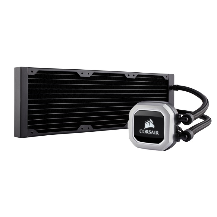 Cooler CPU Corsair H150i RGB, racire cu lichid, ventilator 3x120mm, baza cupru