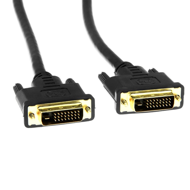 Cablu video DVI-D - DVI-D Dual Link, 3m, negru