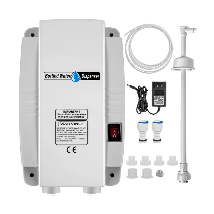 Sistem de pompa pentru apa imbuteliata, electric automat, 40-60 PSI, intrare unica, alb