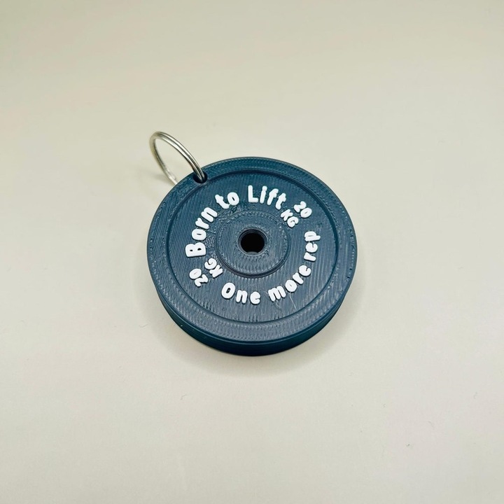 Breloc disc sala, born to lift, 3D