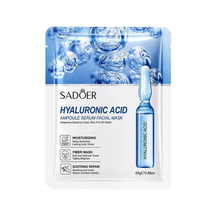 Masca Faciala Tip Servetel Hidratanta Cu Acid Hialuronic, Sadoer, 25ml