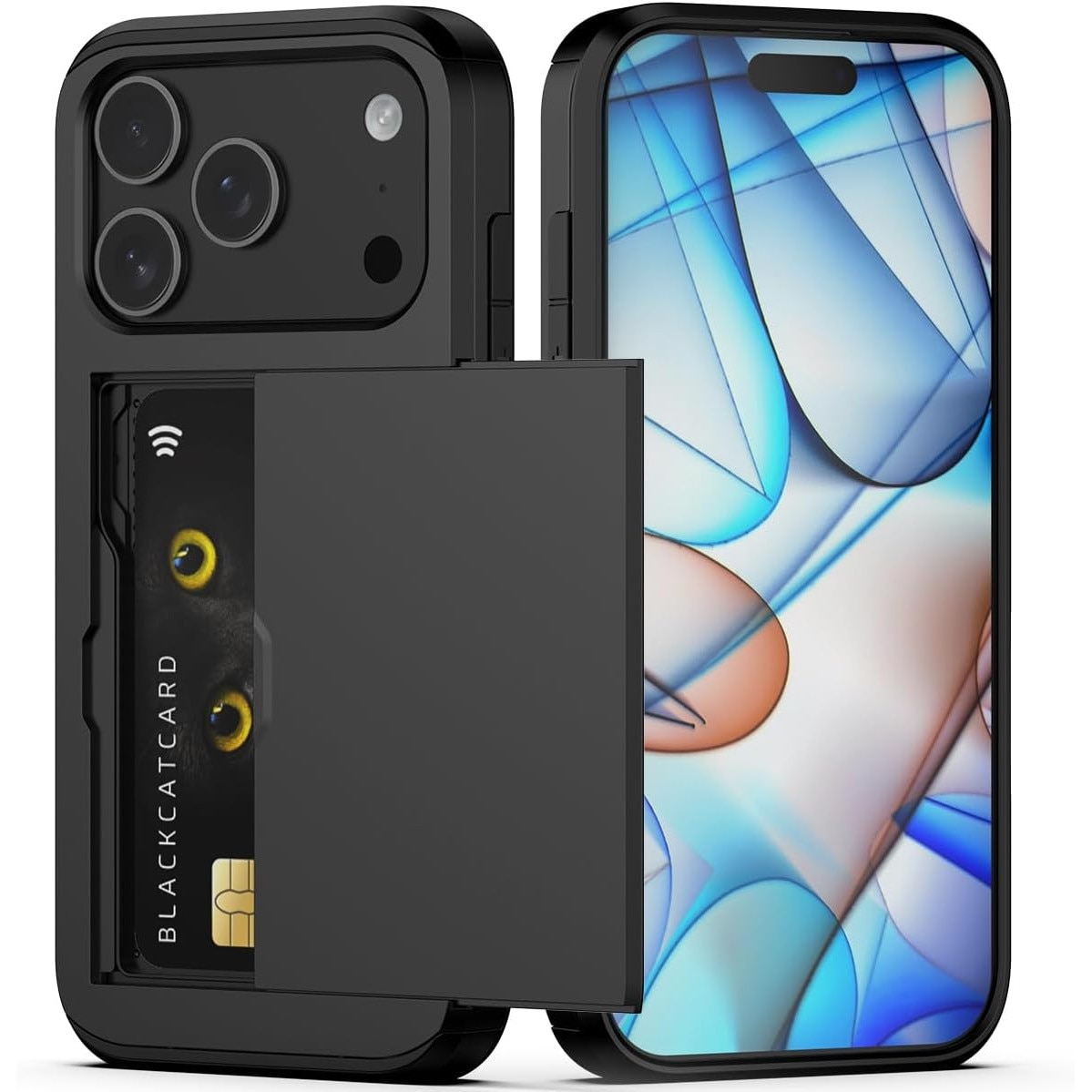 Husa telefon, XONGSOR, compatibil cu iPhone 17 Pro Max, slot ascuns pentru carduri, negru