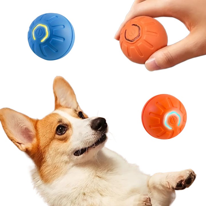 Set 2 Mingi Electrice Reincarcabile pentru Pisici, din Silicon, pentru Pisici si Caini Mici, Diverse combinatii de culori