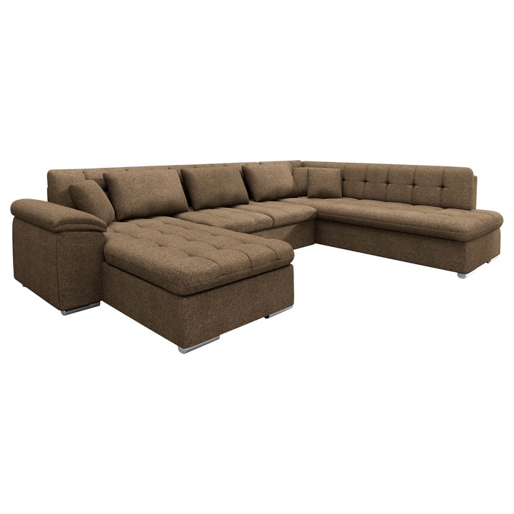 Coltar rabatabil Tony SALE stanga, MIRJAN 24, maro cedru, 205x348x76 cm