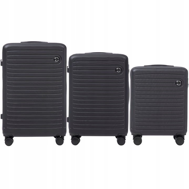 Set 3 trolere WINGS COOT, ABS+, roți duble 360° , dimensiuni S/M/L