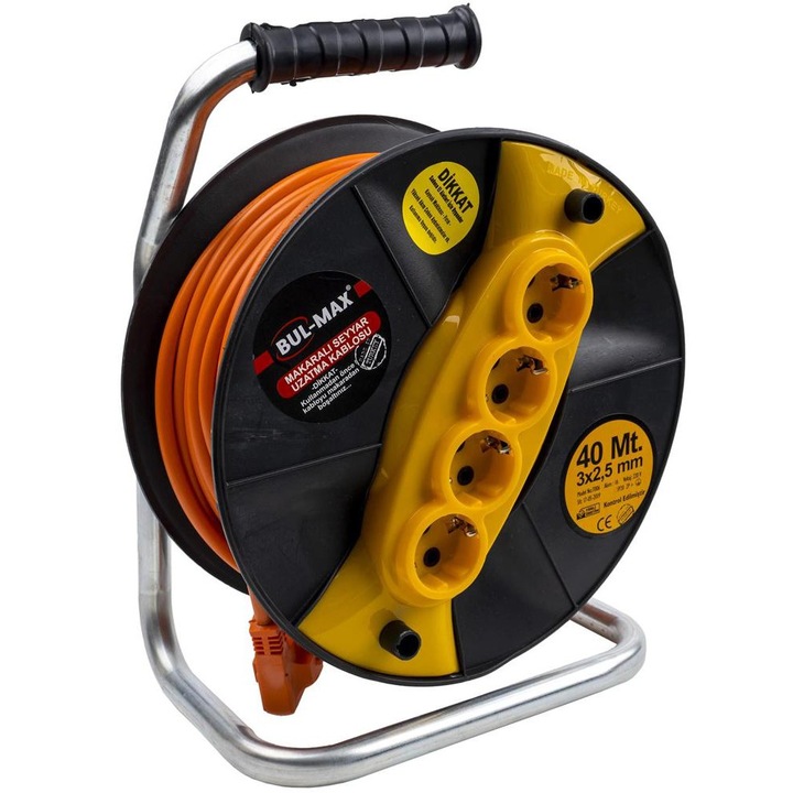 Set 2 x Rola Prelungitor Cablu, 40 m, 3 x 2.5 mm, 4 Prize