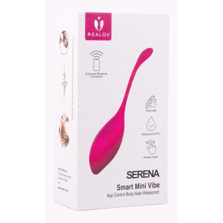 Вибратор LoveCherry Realov Серена, червен, 18,5x3,5см, презареждащ се, водоустойчив