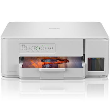 Multifunctional inkjet color CISS Brother DCP-T436W, InkBenefit, Wireless, A4, 7.500 pagini alb-negru sau 5.000 pagini color, alb