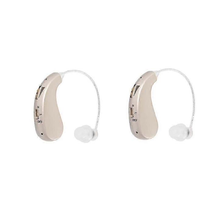 Amplificator auditiv reincarcabil, 1 pereche, 48 ore autonomie, culoare pielii