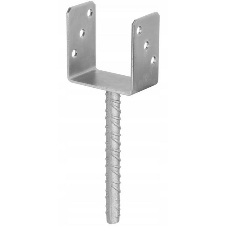 Baza Stalp Pentru Incastrare 60Mm, Feinz, Otel Zincat, Latime Interioara 60 mm, Inaltime Baza 100 mm, Lungime Tija 200 mm, Dimensiuni 60 x 100 x 200 mm