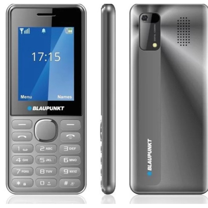 Blaupunkt V24 mobiltelefon, dual sim, kártyafüggetlen, magyar nyelvű, ezüst #N