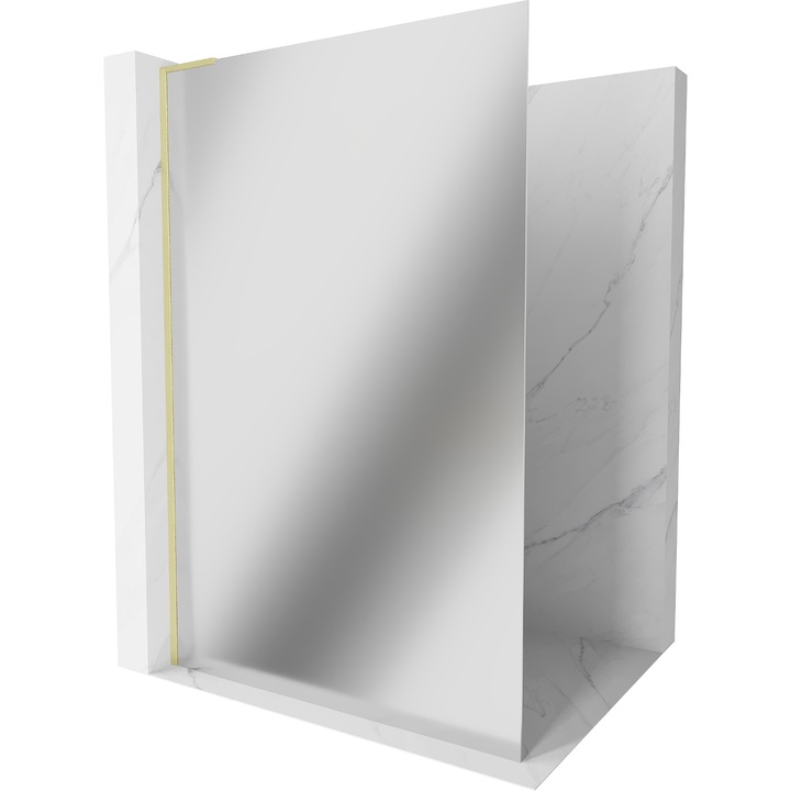 Paravan de duș Mexen Kioto L 90x200 cm, oglindă, aur periat