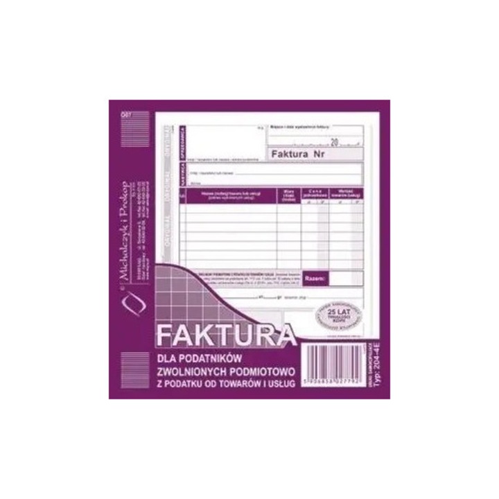 Számlatömb, Michalczyk i Prokop, 80 oldal, önmásoló, A5