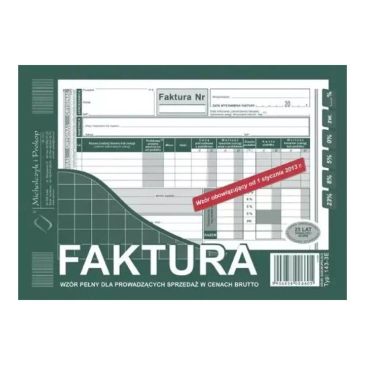 A5 számlatömb, Michalczyk i Prokop, 80 oldal, önátírós, 143-3E