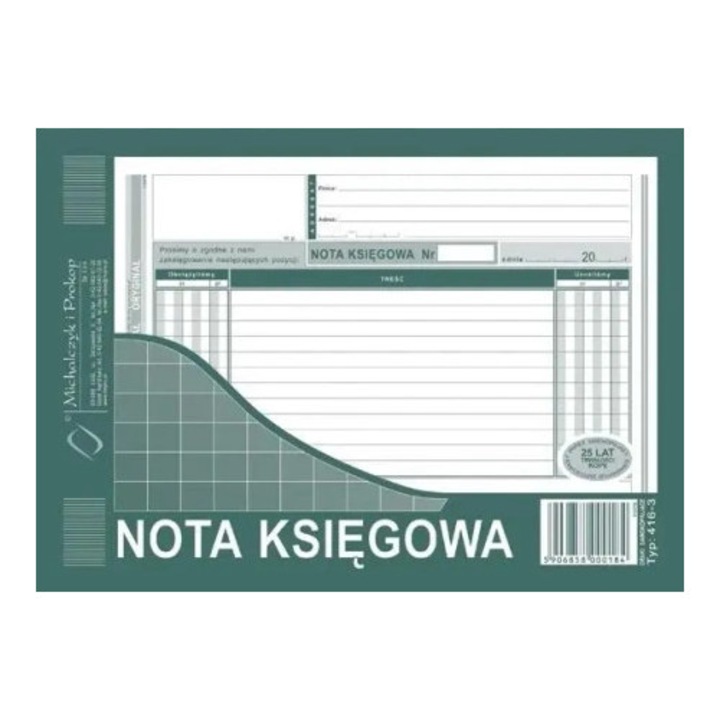 Nota contabila A5, Michalczyk i Prokop, 80 pagini, samocopiator, 416-3
