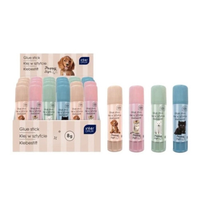 Stick lipici 8g, INTERDRUK, set 24 buc