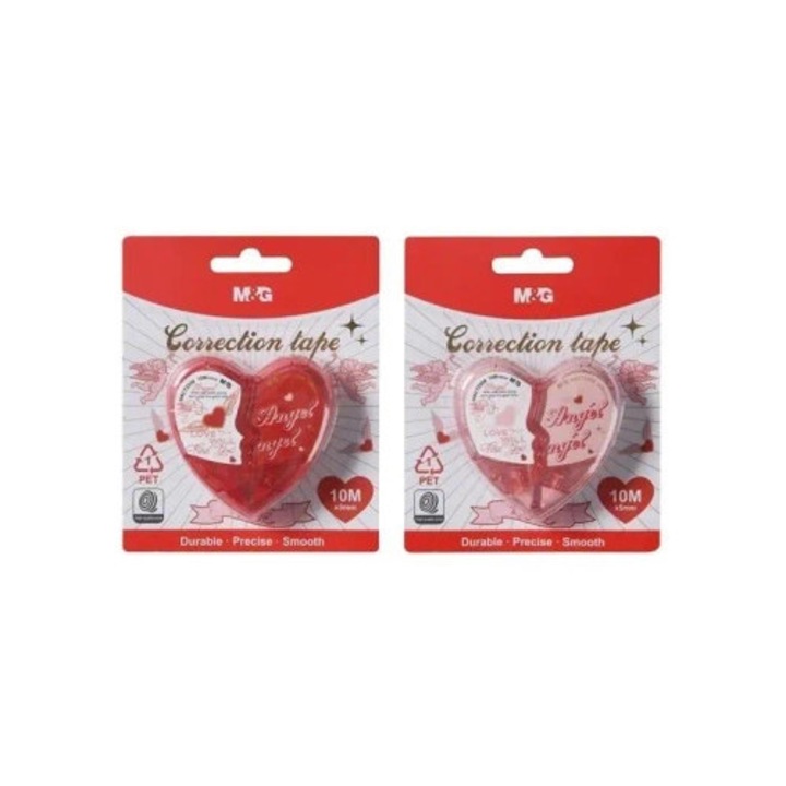 Corector in banda Love 10mx5mm, set 2 bucati, multicolor