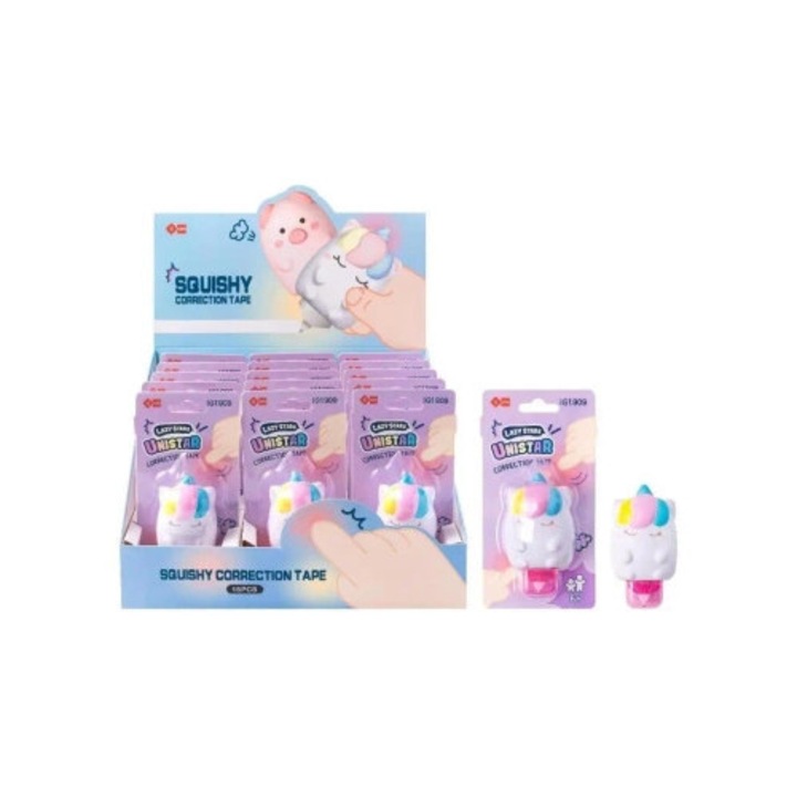Corector in banda Squishy, unicorni, set 1 bucata