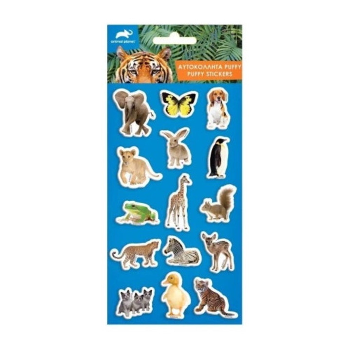 Комплект декоративни стикери Animal Planet, 10x22см