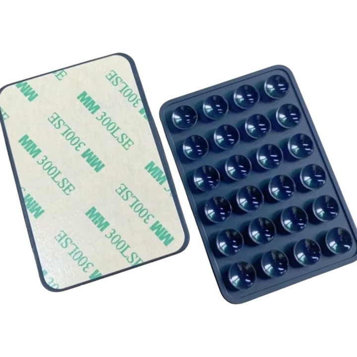 Univerzális telefontartó autóba és otthonra, tapadókorongokkal és 3M ragasztószalaggal, újrafelhasználható, biztonságos rögzítés, fekete, 17X9.5X1.5 cm