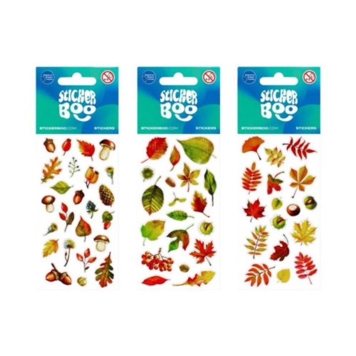 Set autocolante Sticker Boo, tema de toamna, mix modele, 1 bucata