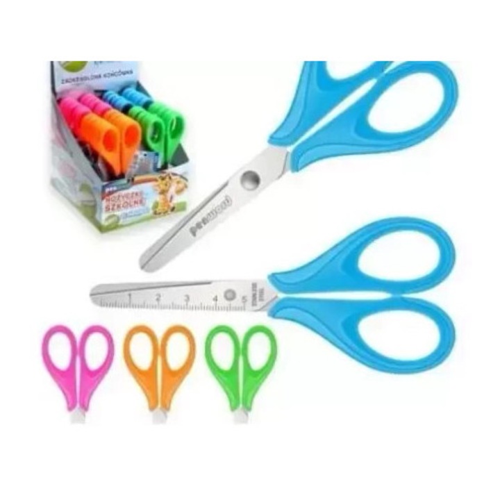 Foarfece scolare cu rigla, Penword, set 24 bucati