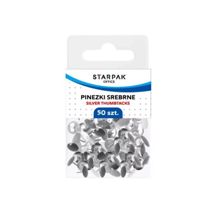 Метални кламери Starpak, комплект 50 броя, сребристи, 11x6x2см
