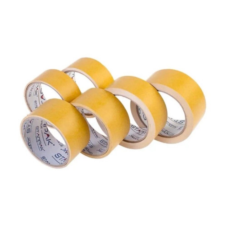 Banda dublu adeziva Starpak 48mmx10m, utilizare universala, foarte subtire, flexibila