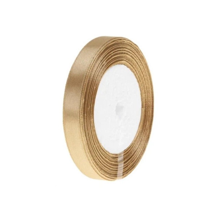 Ribot satinat 12mm/32m, Brewis, 186 ciemny zloty