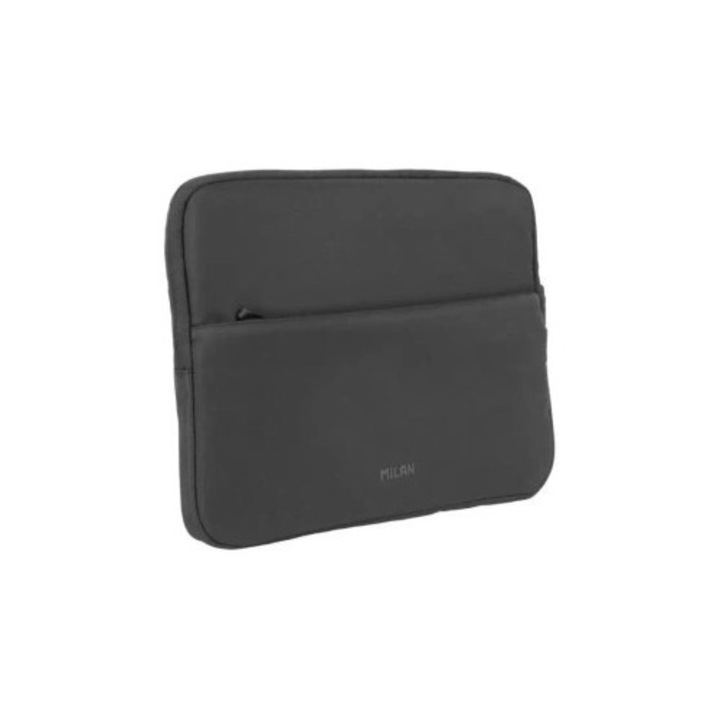 Etui laptop MILAN Shadow 34,5x26cm, poliester, negru, cu buzunar exterior