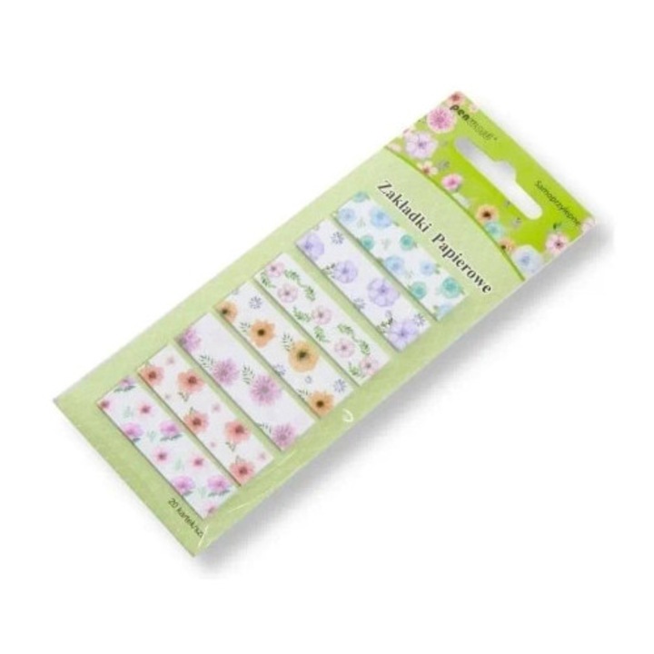 7x20 darabos 12x45mm-es papír könyvjelző készlet, Penword