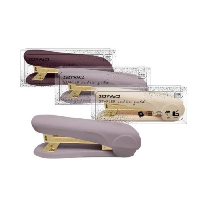 INTERDRUK tűzőgép, vegyes színek, 2 tűzési opció, 24/6 vagy 26/6, 20 lap