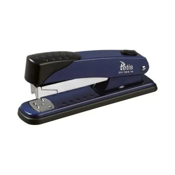 Tetis tűzőgép, kék, 25 lap, 24/6 mm és 26/6 mm, 50 mm mélység, 100 kapocs készlet