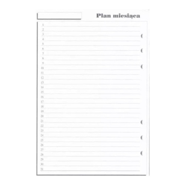 Insertie pentru agenda lunara A5 ANTRA