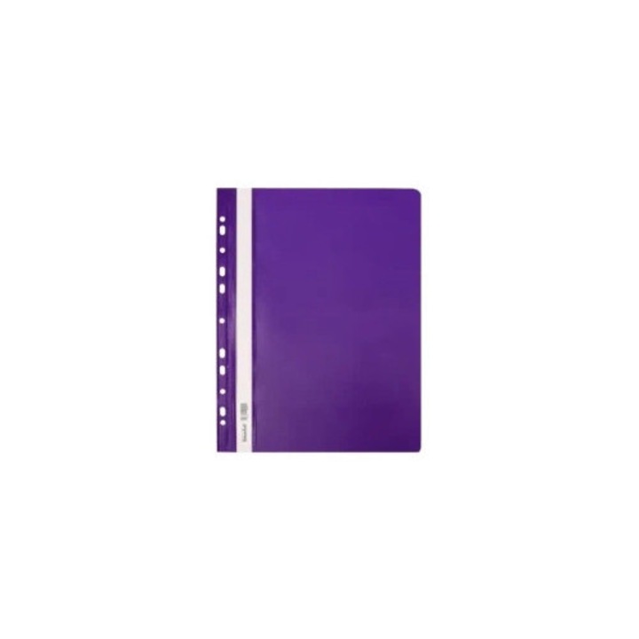 Dosar Biurfol PVC rigid, 10 bucati, transparent-violet, 16,5cm