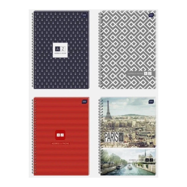 Caiete Skorowidz A5, INTERDRUK, set 5 bucati, oprea tarda, mix modele