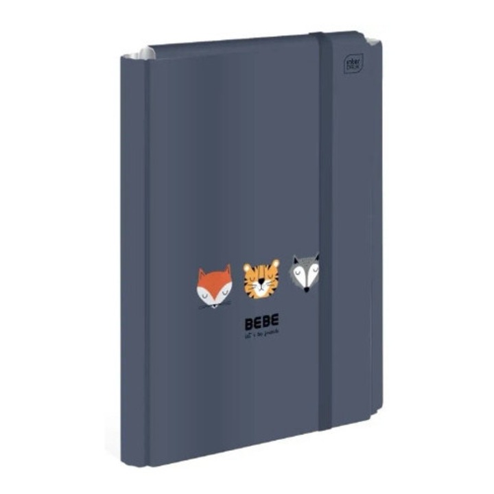 Mapa A4+ INTERDRUK, cu prindere elastica, multicolor