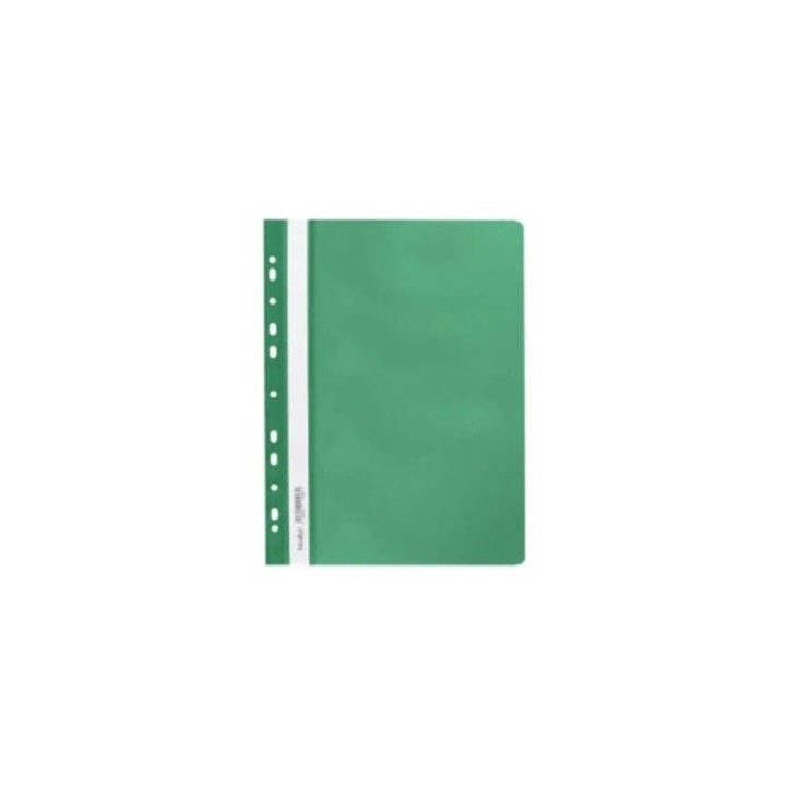 Dosar Biurfol, matasos, transparent, verde, set 20 bucati