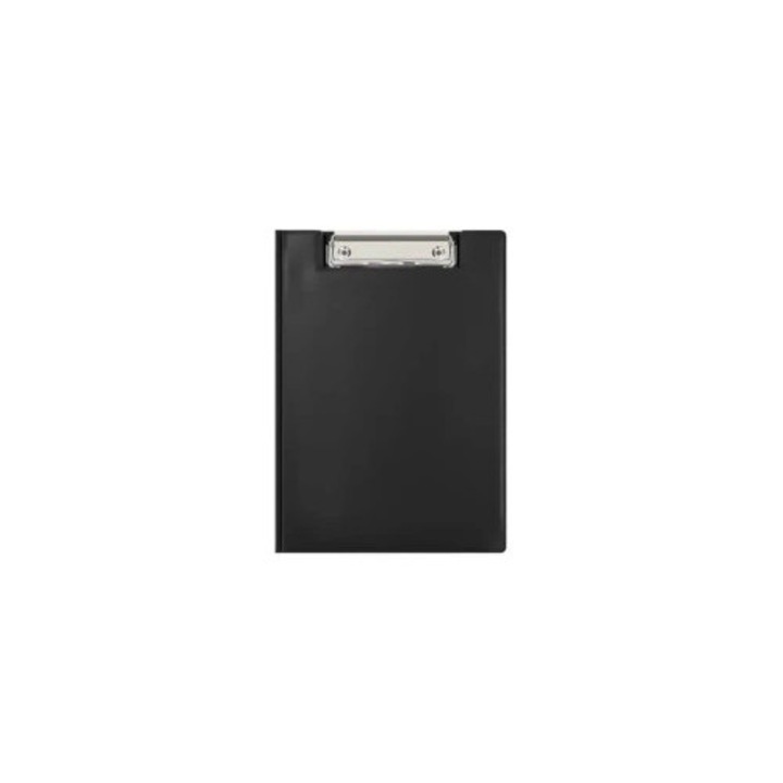 Clipboard A5 Biurfol, negru, cu mecanism de prindere, cu buzunar interior