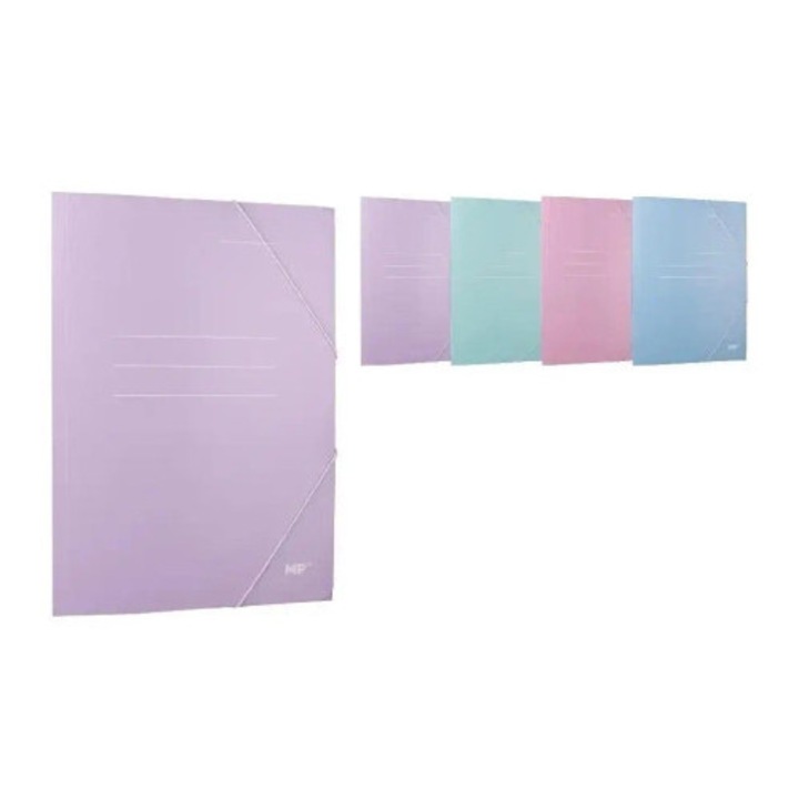 Dosar cartonat A4 cu elastic, MP Main Paper, set mix de modele