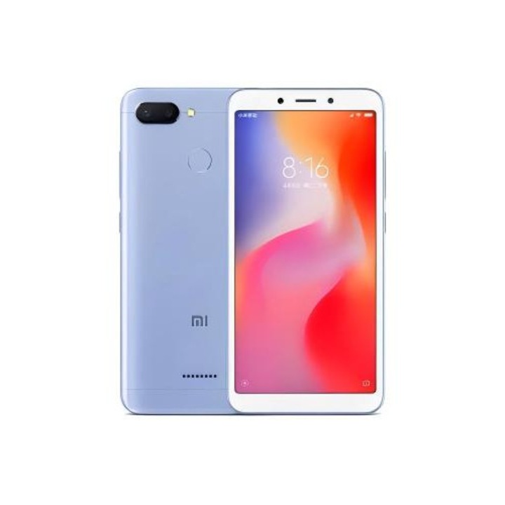 Smartphone Redmi 6, 4GB RAM, 64GB ROM, MediaTek Helio P22, Albastru