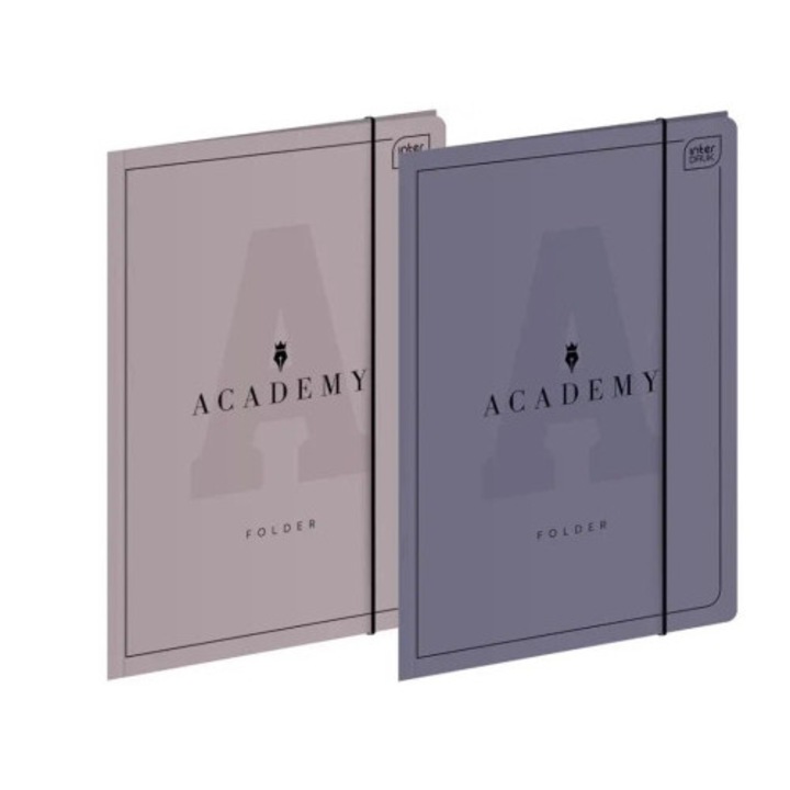 Set 10 mape A4+ INTERDRUK, carton 350g, inchidere cu elastic