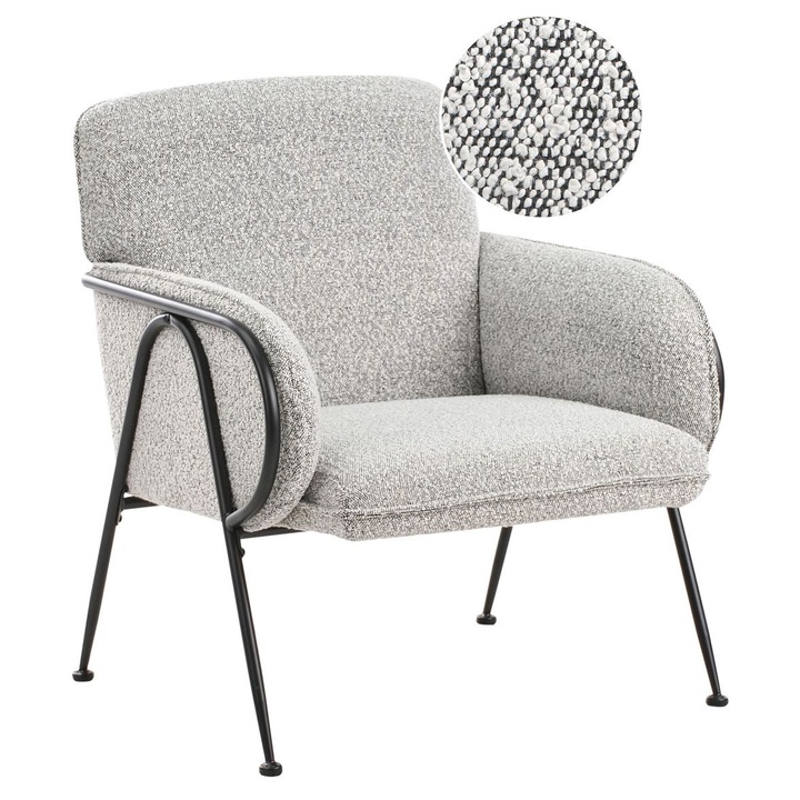 Fotel Trysnes Fekete/fehér