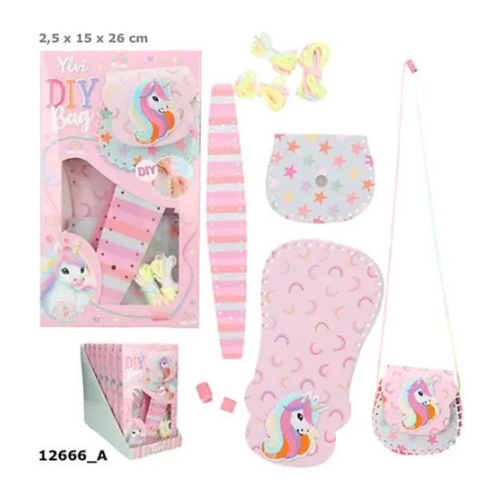 Set DIY pentru realizarea unei genti cu unicorn Ylvi, 5+ ani