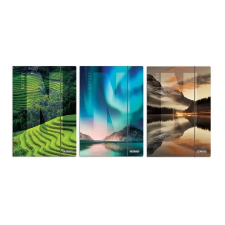 Mapa de desen A4 Herlitz, mix de modele, 350g, cu elastic